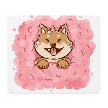 Cotton Candy Shiba Inu - Mouse Pad (horizontal) - white - Front