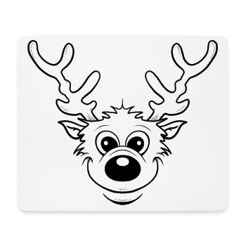 Elch - Mousepad (Querformat) - Weiß - Vorne