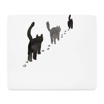 black cats - Mouse Pad (horizontal) - white - Front