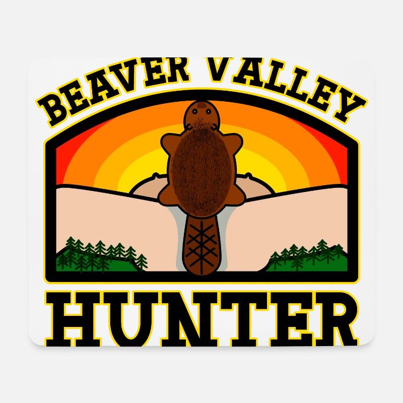 Beaver Valley Hunter Beaver Valley Hunter Hommes - Tapis de souris (format paysage) - blanc