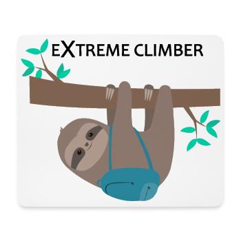 Faultier extreme climber Extrem Kletterer - Mousepad (Querformat) - Weiß - Vorne