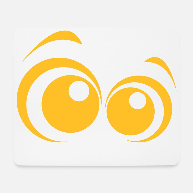 Lüstige Augen - Mousepad (Querformat) - Weiß