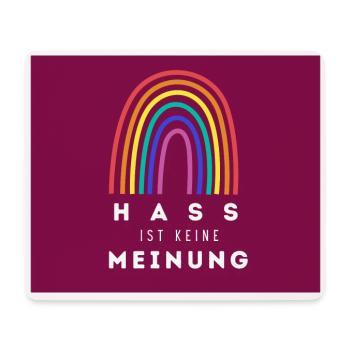 Regenbogen Hass ist keine Meinung RBDR - Mousepad (Querformat) - Weiß - Vorne