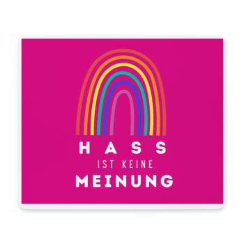 Regenbogen Hass ist keine Meinung RBDP - Mousepad (Querformat) - Weiß - Vorne
