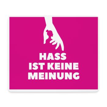 Hass ist keine Meinung Silhouette RBDP - Mousepad (Querformat) - Weiß - Vorne