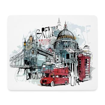 Londres - Tapis de souris (format paysage) - blanc - Devant