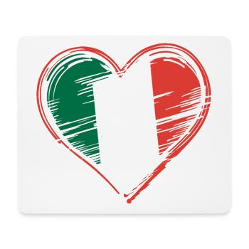 Cœur Italie Cœur Italien - Tapis de souris (format paysage) - blanc - Devant
