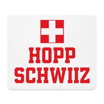 Hopp Schwiiz - Mouse Pad (horizontal) - white - Front