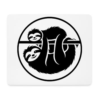 Cheerful sloths animal - Mouse Pad (horizontal) - white - Front