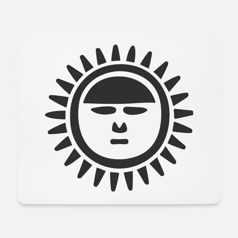 Abstrakte Sonne Sonnenschein Abstrakte Kunst - Mousepad (Querformat) - Weiß