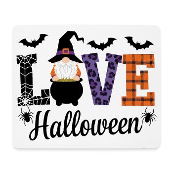 Halloween amour lettrage Gnome - Tapis de souris (format paysage) - blanc - Devant
