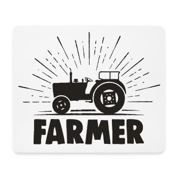 Agriculteur Agriculteur Tracteur Agriculteur - Tapis de souris (format paysage) - blanc - Devant