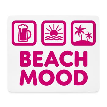 Beach Mood Sommer Sonne Meer Bier - Mousepad (Querformat) - Weiß - Vorne