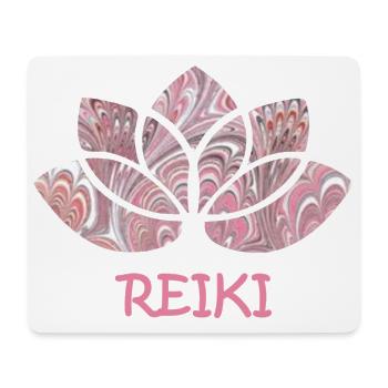 reiki mit lotus e 65 - Mousepad (Querformat) - Weiß - Vorne