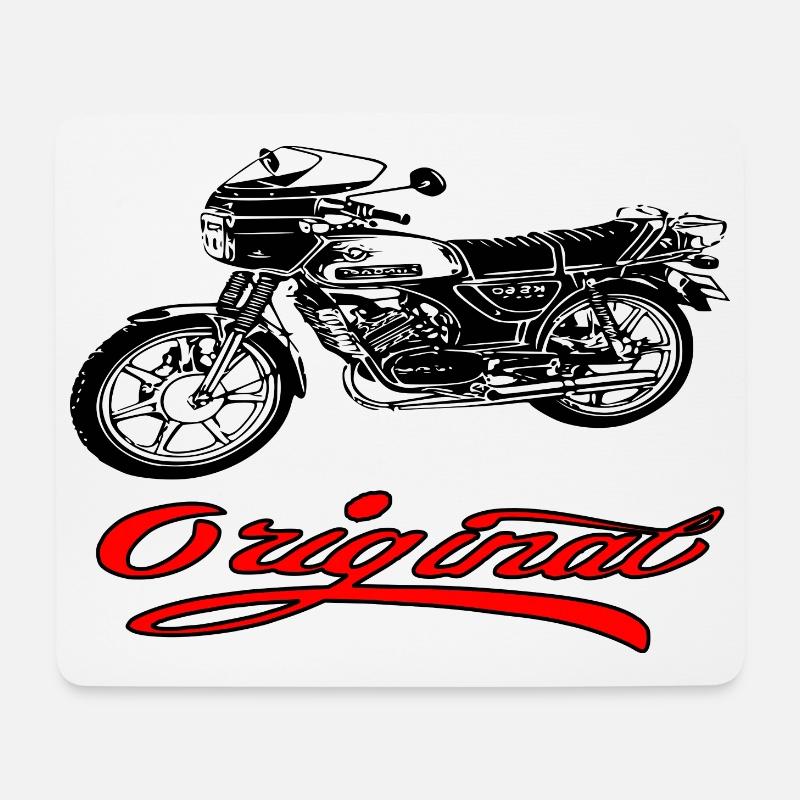 Zündapp KS 50 Retro Bike - Mousepad (Querformat) - Weiß