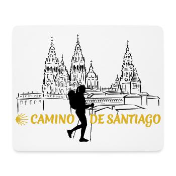 Chemin de Saint-Jacques-de-Compostelle - Femmes - Tapis de souris (format paysage) - blanc - Devant