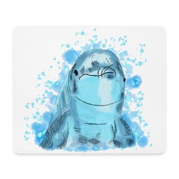 Delfin - Mousepad (Querformat) - Weiß - Vorne