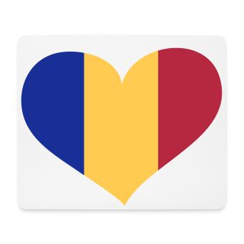Rumänien Herz; Heart Romania - Tapis de souris (format paysage) - blanc - Devant