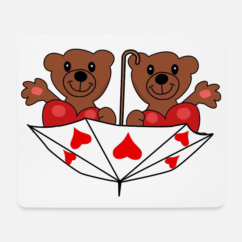 Geschwister Zwillinge Familie Kinder Teddybär Bär - Mousepad (Querformat) - Weiß