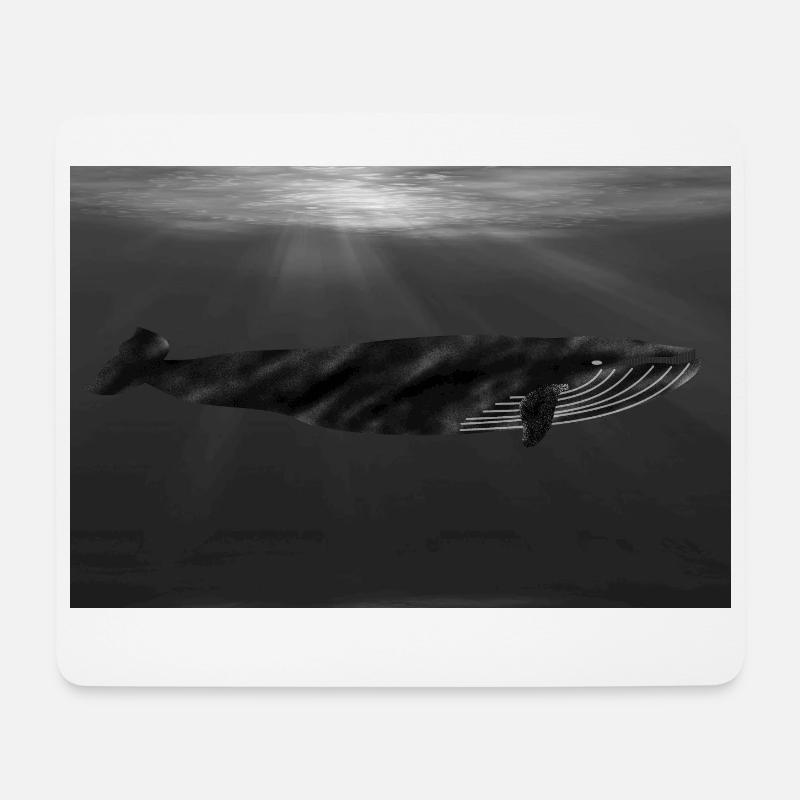 Baleine dans l'océan - Tapis de souris (format paysage) - blanc