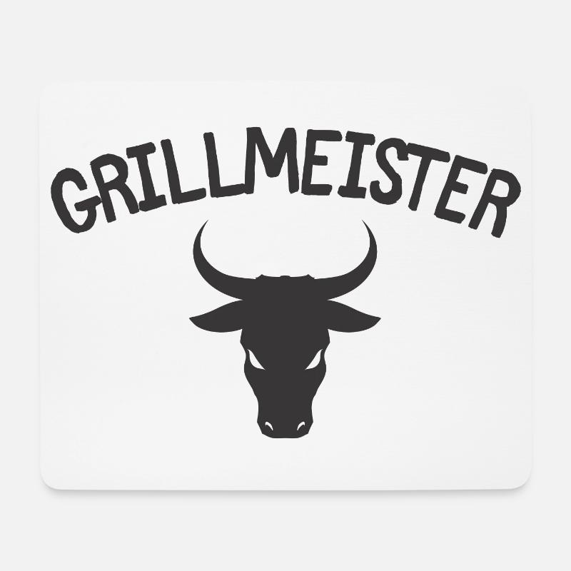 Grillmeister - Mousepad (Querformat) - Weiß