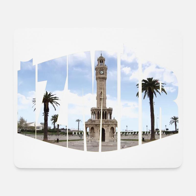izmir uhrturm - Mousepad (Querformat) - Weiß