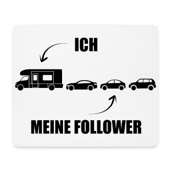 Ich und meine Follower - Wohnmobil - Stau - Mousepad (Querformat) - Weiß - Vorne