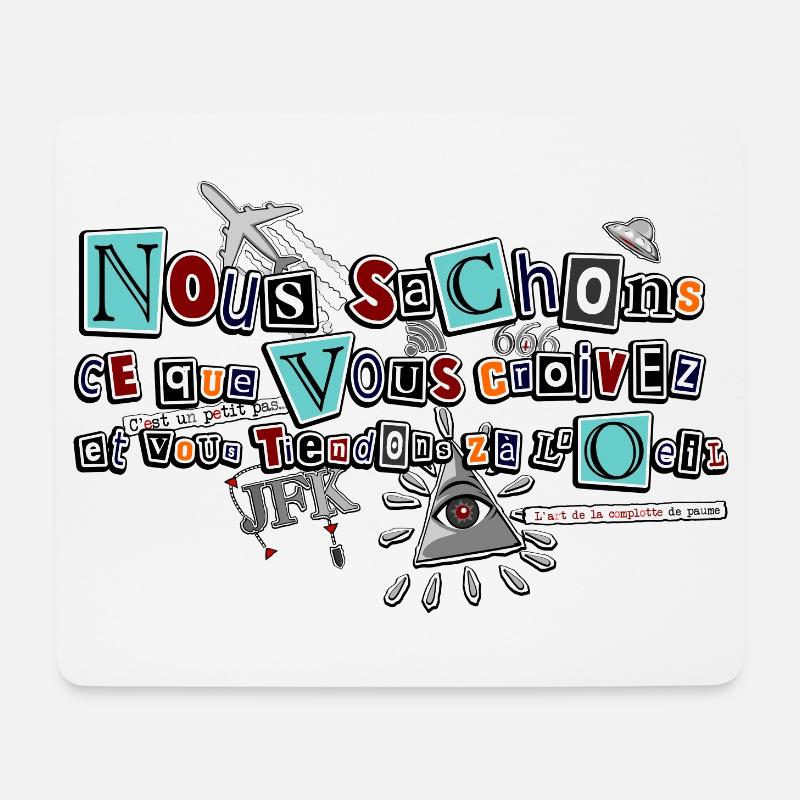 Complots - Tapis de souris (format paysage) - blanc
