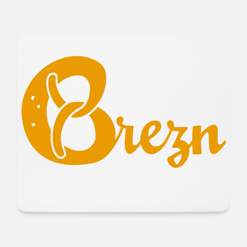Brezn gelb - Mousepad (Querformat) - Weiß