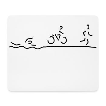 triathlon triathlet - Mousepad (Querformat) - Weiß - Vorne