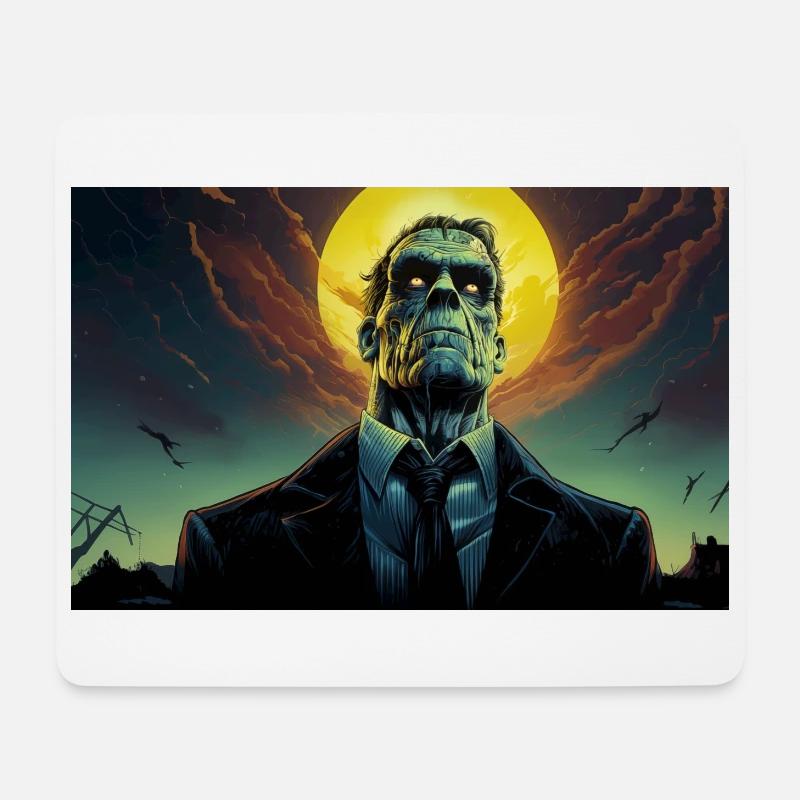 Monster in Anzug - Mousepad (Querformat) - Weiß