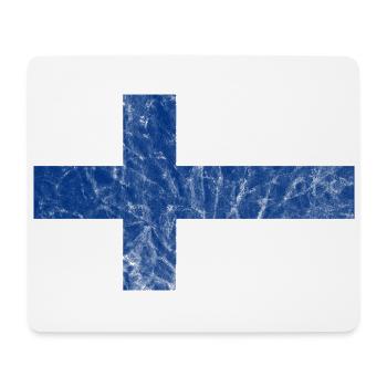 Finlande Drapeau finlandais Scandinavie Voyage - Tapis de souris (format paysage) - blanc - Devant