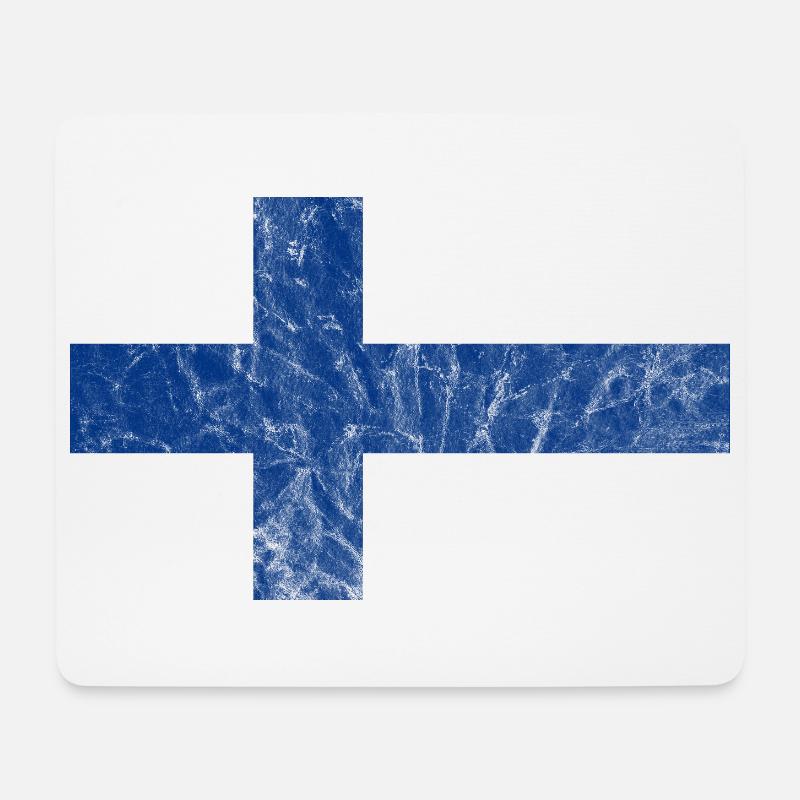 Finnland Finnische Flagge Skandinavien Reise - Mousepad (Querformat) - Weiß