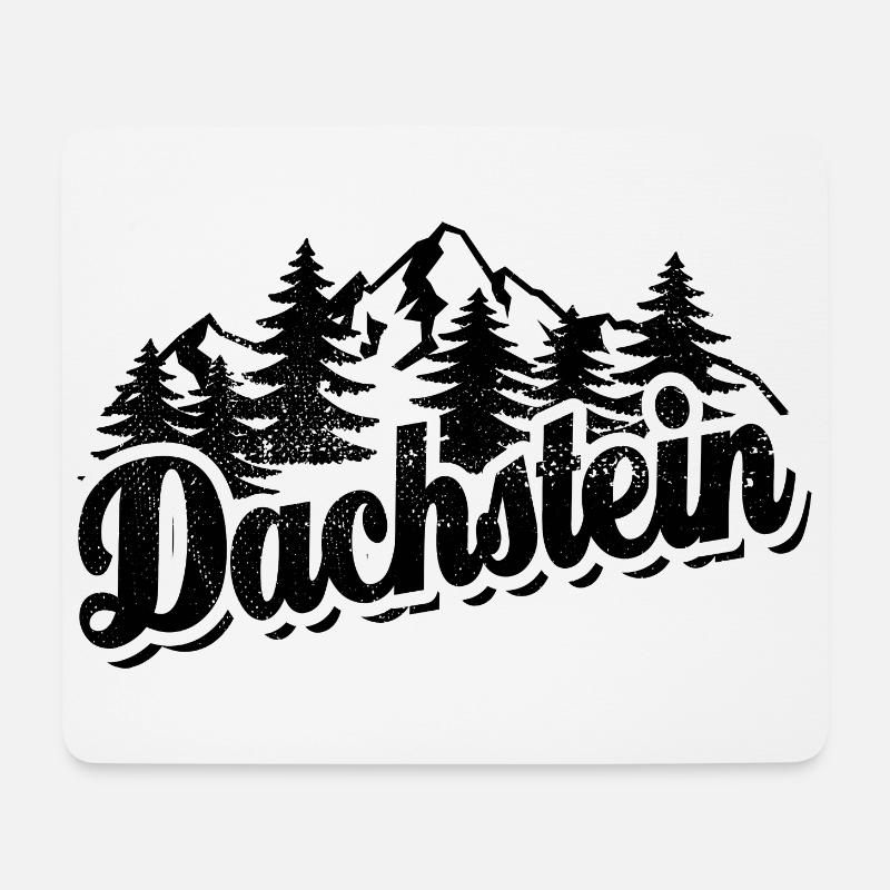 Dachstein - Wald und Berge Wandern Erholung - Mousepad (Querformat) - Weiß