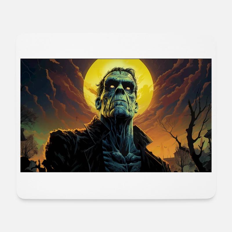 Monster in Jacke - Mousepad (Querformat) - Weiß