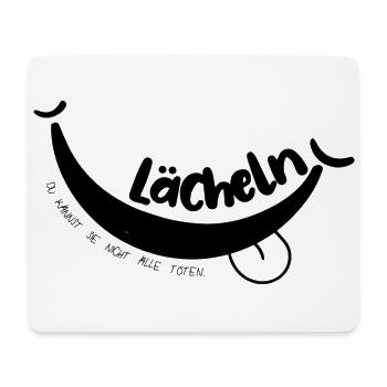 Witziger Spruch mit Mund zum Lachen - Mousepad (Querformat) - Weiß - Vorne