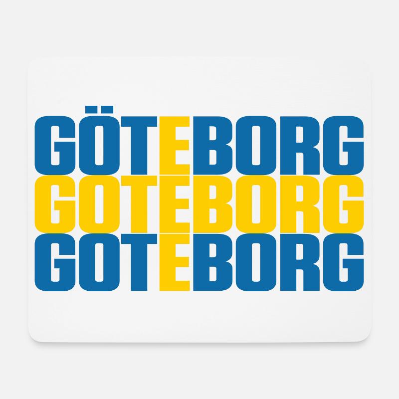 Göteborg Schweden Fahne - Mousepad (Querformat) - Weiß