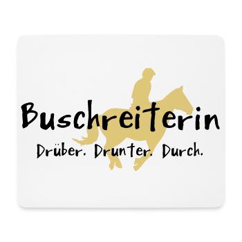 Buschreiterin - Mousepad (Querformat) - Weiß - Vorne