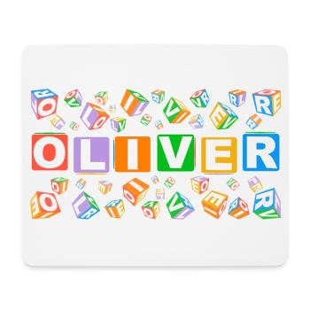 OLIVER colourful cubes - Mousepad (Querformat) - Weiß - Vorne