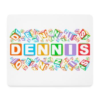 DENNIS colourful cubes - Mousepad (Querformat) - Weiß - Vorne