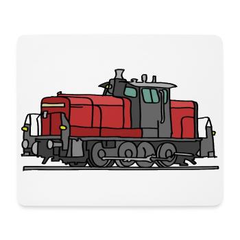 Diesel locomotive - Mouse Pad (horizontal) - white - Front