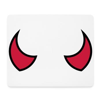 Teufelshörner - devil horns - cornes du diable - Mouse Pad (horizontal) - white - Front
