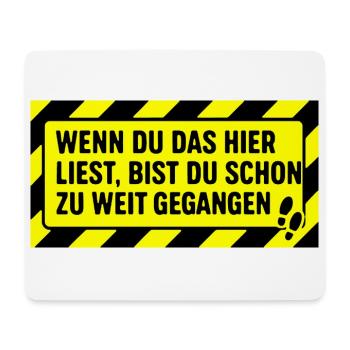Sticker gegen neugierige Nachbarn - Mousepad (Querformat) - Weiß - Vorne
