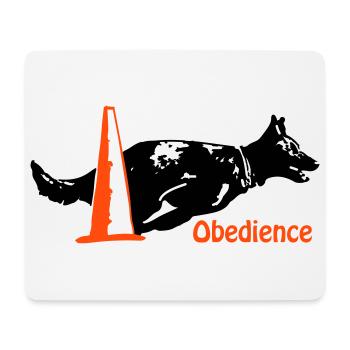 Obedience Kelpie Pylo mit Schrift - Mousepad (Querformat) - Weiß - Vorne