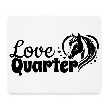 Quarter Love Heart Horse Head - Mouse Pad (horizontal) - white - Front