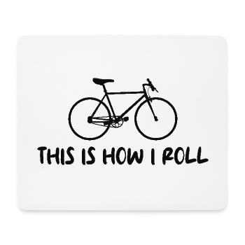 Vélo Cyclisme C’est comme ça que je roule - Tapis de souris (format paysage) - blanc - Devant