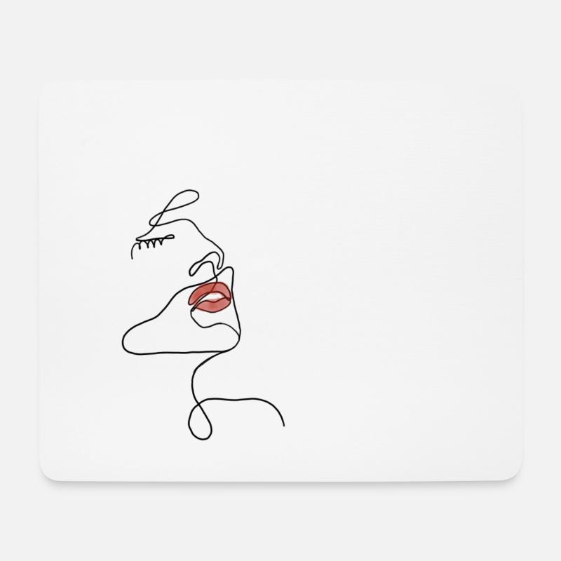 Profil - Mousepad (Querformat) - Weiß