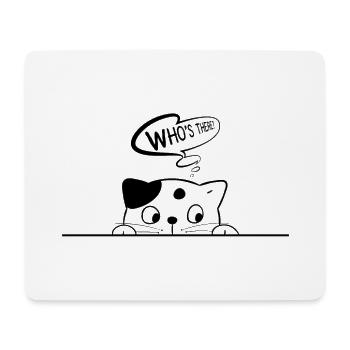 Katze versteckt sich Katzenliebhaber Geschenk - Mousepad (Querformat) - Weiß - Vorne