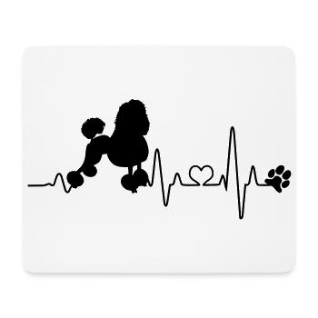 I love poodles i love poodle poodle club dog - Mouse Pad (horizontal) - white - Front
