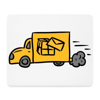 Post Paketdienst Lieferwagen Zusteller Delivery - Mousepad (Querformat) - Weiß - Vorne